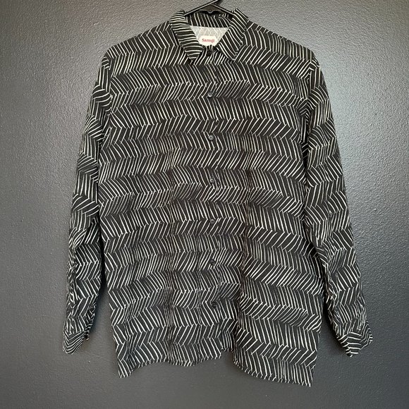 Samuji Printed Button Down – abstract block print – 36/S - Picture 1 of 4